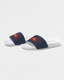 Stride in Style: Men's Blue and Red Slip-On Slides