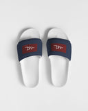 Stride in Style: Men's Blue and Red Slip-On Slides